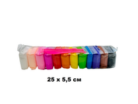 Воздушный пластилин  "Super Light Clay" 25cm | 1 ряд | 12 цвет.