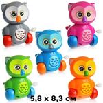 Заводная игрушка "Сова" 8,3 см | микс | 12шт в упаковке | цена за 1шт