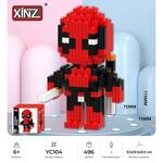 Конструктор 3D из мини блоков "XINZ Дэдпул" | 9,5 x 9,5 cm | 496 дет.