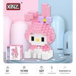 Конструктор 3D из мини блоков "XINZ Зайчик" | 9,5 x 9,5 cm | 627 дет.