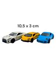 Инерционная металл машина "Nissan & Lambo & Porche" | 10,5 x 3 cm | микс | 12шт уп | цена за шт