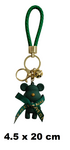 Брелок мишка "Bearbrick" | резиновый | зеленый | 4.5 x 20 cm