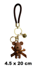 Брелок мишка "Bearbrick" | резиновый | коричневый | 4.5 x 20 cm