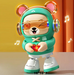 S-001A  Дет.игр. танцующий мишка зеленый