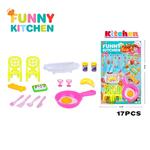 Набор посуды на листе "Funny Kitchen" | 33 x 21 cm | 17 предметов
