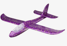 plane-bol Детский самолет led из пенопласта фиолет.
