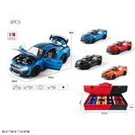 Металл. инерц. машина "Mustang Shelby GT 500" | 27 x 9 cm | микс | 4шт уп | цена за шт | свет/звук