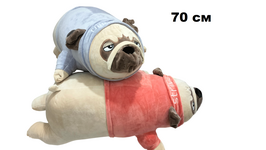 Мягкая игрушка "Мопс 70 см" микс