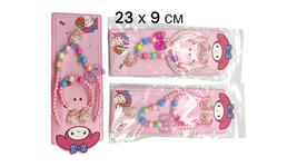 Набор бижутерии "Hello Kitty" | 23 x 9 cm | микс | браслет/серьги/цепочка